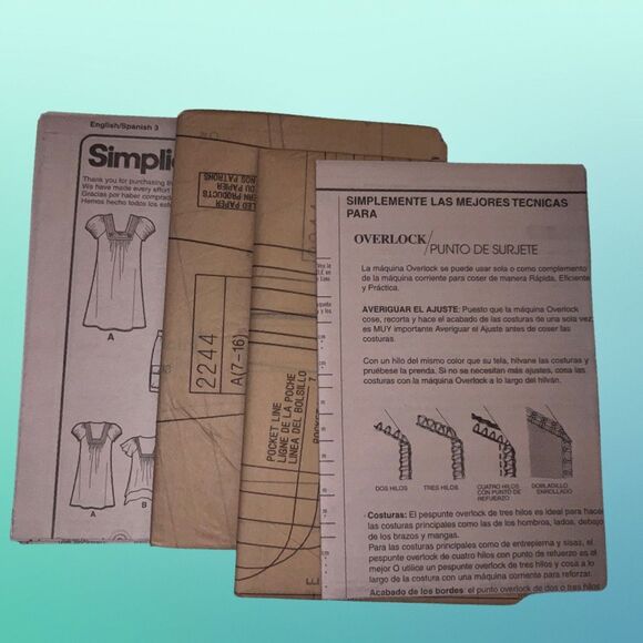 Simplicity Hannah Montana Forever Pattern 2244 Lizzie McQuire Pattern 2242 - Picture 7 of 7